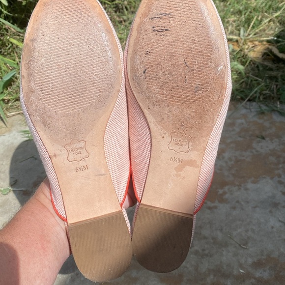 Talbots Ryan Mule Slip On 6.5 Flat Orange Novelty Dragonfly Beaded Embroidered - Picture 8 of 9